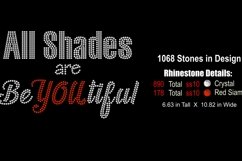 BeYOUtiful Rhinestone or Vinyl SVG Shirt Template All Shades Product Image 2