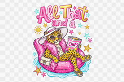 Funny Summer Leopard PNG Shirt Design Product Image 1