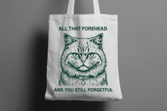Sarcastic Cat All That Forehead Funny Meme SVG PNG Product Image 2