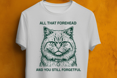 Sarcastic Cat All That Forehead Funny Meme SVG PNG Product Image 3