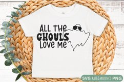 All The Ghouls Love Me SVG | Boy Retro Halloween Ghost SVG Product Image 1