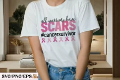 Breast Cancer SVG Retro T-shirt Design, Breast Cancer PNG Product Image 2