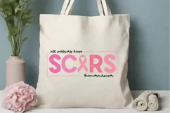 All Warriors Have Scars SVG, Breast Cancer SVG Design Product Image 3