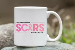 All Warriors Have Scars SVG, Breast Cancer SVG Design Product Image 2