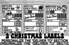 Christmas bundle jpeg santa mail 3 designs mailing labels Product Image 1