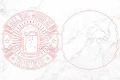 All You Need Is Beer Mug Laser Cut SVG Product Image 3