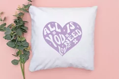 All You Need Is Love SVG, Positive Quotes SVG Design Product Image 3