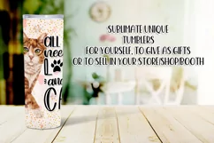 All You Need is Love and a Cat 20oz Tumbler Wrap Design Product Image 3