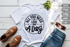 All You Need Is Love And A Dog SVG File | Dog Round Sign SVG Product Image 3