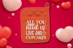 All you need is love and SVG, Valentine Potholder SVG Design Product Image 2