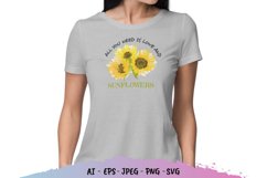 All You Need is Love & Sunflowers SVG File Product Image 1