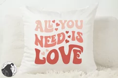 All You Need Is Love SVG, Retro Valentine's Day SVG Product Image 4