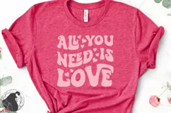 All You Need Is Love SVG, Retro Valentine's Day SVG Product Image 3