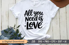 All You Need Is Love SVG | Mental Health SVG Product Image 1
