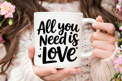 All You Need Is Love SVG | Mental Health SVG Product Image 3