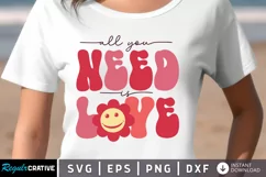 All You Need Is Love SVG, Valentine's Day SVG Design Product Image 1