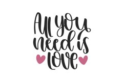 All You Need Is Love SVG Cut File Product Image 1