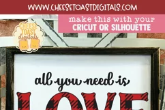 Buffalo Plaid Valentine's Day Design on Sign Mockup
