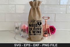 Valentine's Day Wine Bag SVG Design - A Little Treat For So Product Image 4