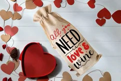All you need is love & wine SVG, Valentine's Day SVG Design Product Image 2