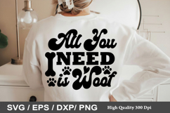 Dog Bandana SVG Design - All You Need is Love and a Dog Product Image 3