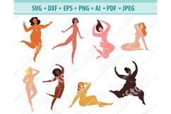 Body girl Svg, Nude girl Svg, Slender girl Png, Dxf, Eps Product Image 1