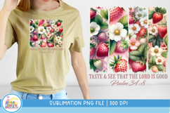 bible verse Taste and see that the lord png Strawberries png Product Image 1