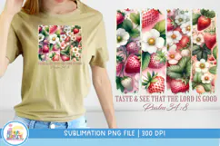 bible verse Taste and see that the lord png Strawberries png Product Image 1