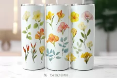 Yellow Tropical Allamanda Flowers Tumbler|Herbarium Tumbler Product Image 2