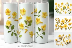 Yellow Little Allamanda Flowers Tumbler|Wild Flowers Design Product Image 1