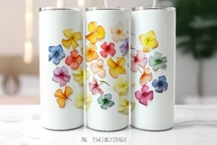 Rainbow Tropical Allamanda Flowers Tumbler|Herbarium Tumbler Product Image 4