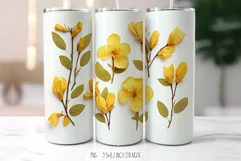 Yellow Little Allamanda Flowers Tumbler|Wild Flowers Design Product Image 3
