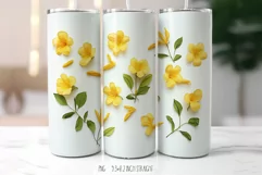 Yellow Little Allamanda Flowers Tumbler|Wild Flowers Design Product Image 2