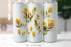 Yellow Little Allamanda Flowers Tumbler|Wild Flowers Design Product Image 4