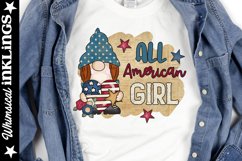 All American Girl Gnome Sublimation Product Image 1