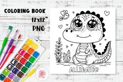 Alligator Coloring Pages, Printable A Letter Coloring Book, Animal Colouring Pages PNG