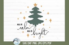 All Is Calm All Is Bright SVG | Christmas Ornament Design Product Image 3