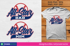 Baseball All-Star- All Star Mom, Dad, All Star Couple shirt Product Image 1