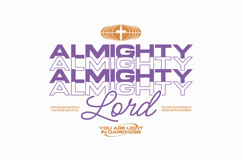 Almighty Lord Retro Christian Urban T-shirt Design Product Image 1