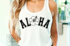 Aloha SVG - Retro Summer Beach Shirt SVG - Hawaiian Flower Product Image 1