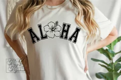 Aloha SVG - Retro Summer Beach Shirt SVG - Hawaiian Flower Product Image 2