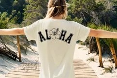 Aloha SVG - Retro Summer Beach Shirt SVG - Hawaiian Flower Product Image 4