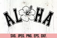 Aloha SVG - Retro Summer Beach Shirt SVG - Hawaiian Flower Product Image 5