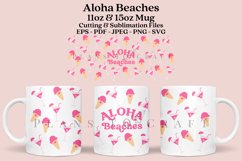 aloha beaches summer coffee mug sublimation wrap glass mug wrap svg presized for 11oz and 15oz glass ready to cut and sublimation files