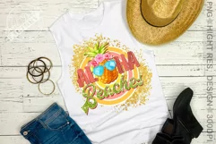 Aloha beaches png, summer sublimation design Product Image 1