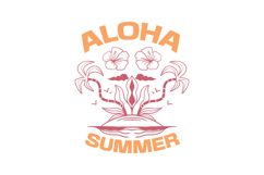 Aloha Summer Paradise T-shirt Design Product Image 1
