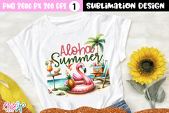 flamingle Summer Sublimation Design