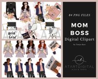 Mom Boss Clipart Planner Girl Illustrations Girl Woman Png Product Image 8