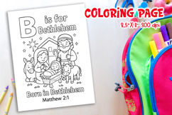 Christian Alphabet Coloring Page | B is for Bethlehem Product Image 1