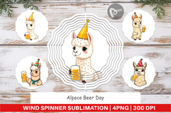 Wind Spinner Alpaca Beer Day Product Image 1